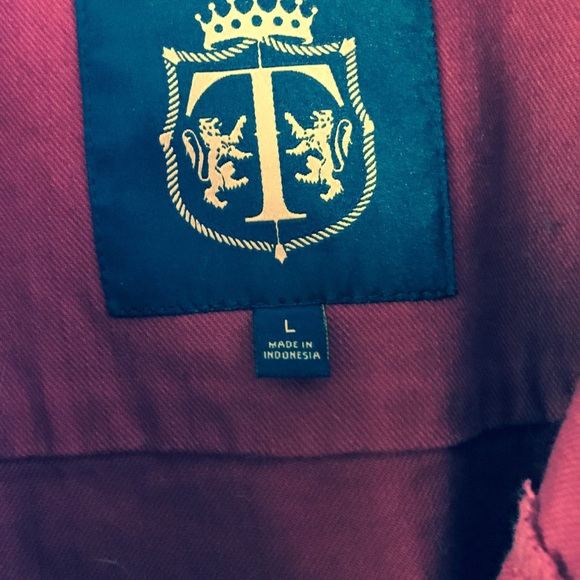 New Talbots Red Denim Jacket- Large- 96% Cotton - Picture 3 of 4